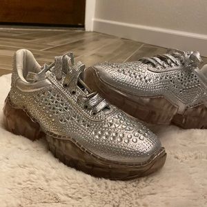 Crystal platform sneakers